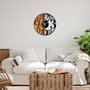 Wallity Reloj de pared Numbers en Nogal y Negro